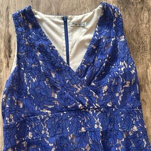 Eliza J Blue Lace Mini Dress